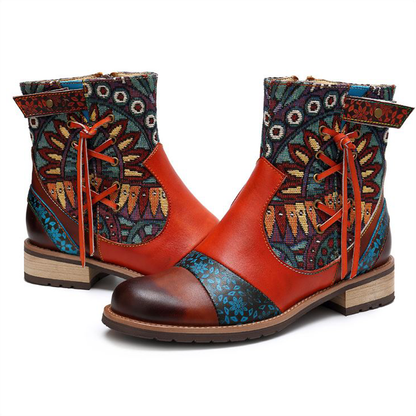 Jacquard Tribal Boho Boots