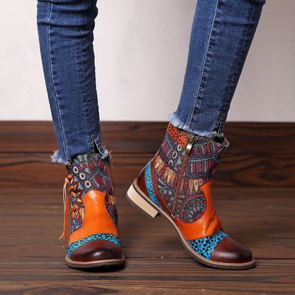 Jacquard Tribal Boho Boots