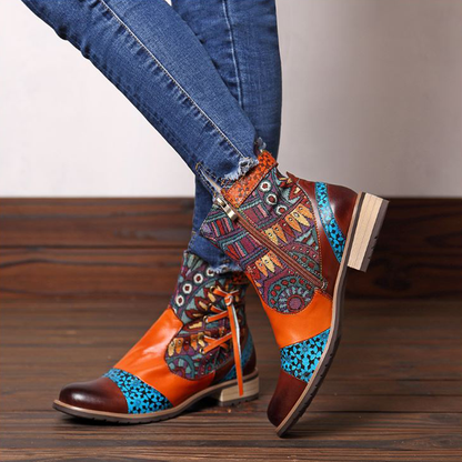 Jacquard Tribal Boho Boots