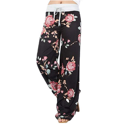 Women's Loose-Fit Floral Pants