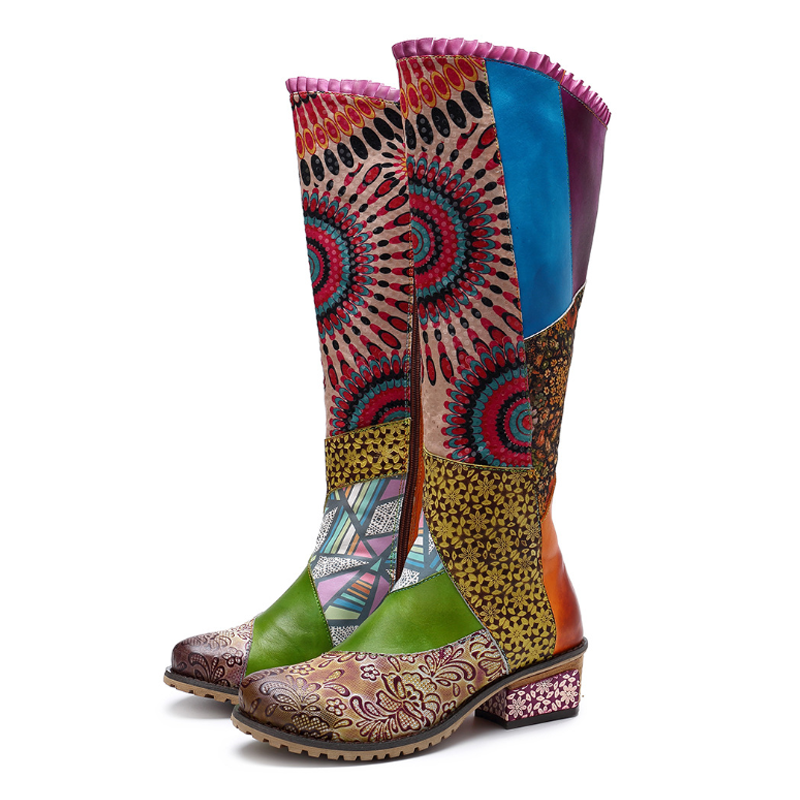 Global Tapestry Fusion Boots