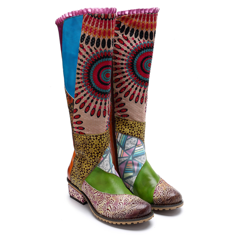 Global Tapestry Fusion Boots