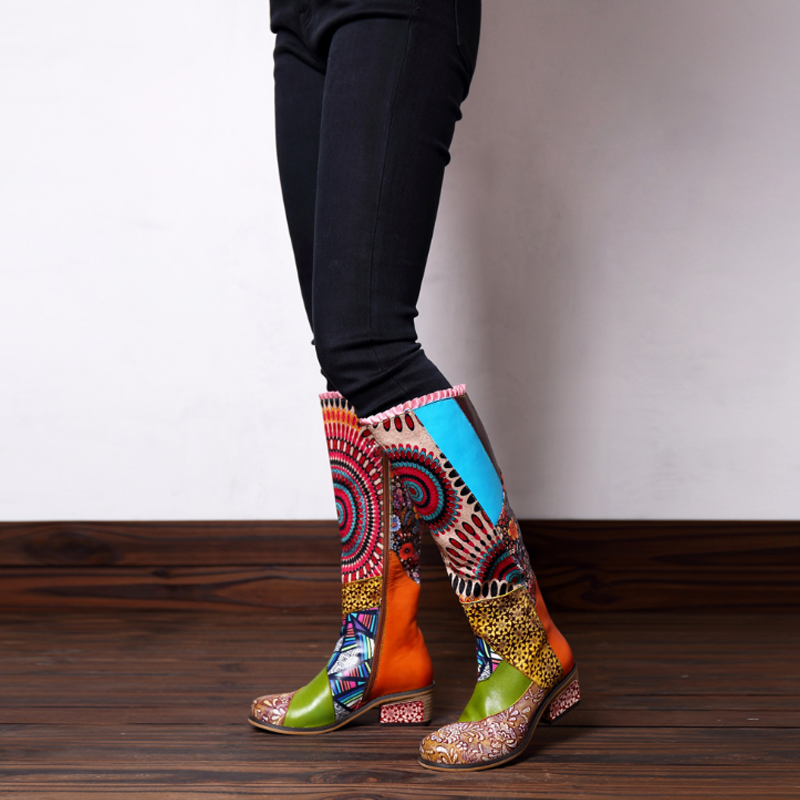 Global Tapestry Fusion Boots