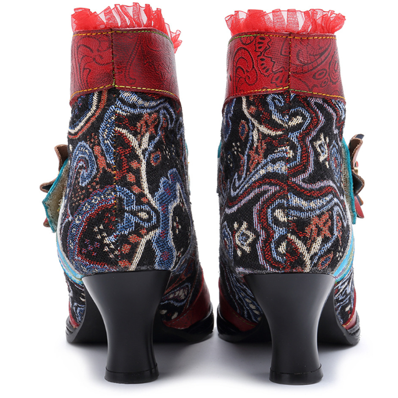 Red Flare Boho Boots