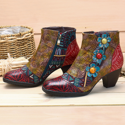 Artful Embellished Boho Boots