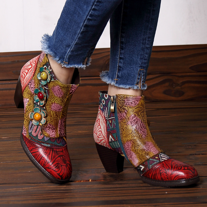 Artful Embellished Boho Boots