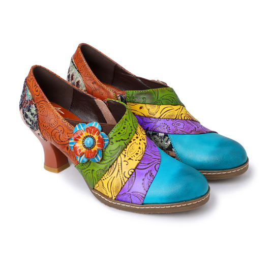 Embossed Mosaic Boho Shoes