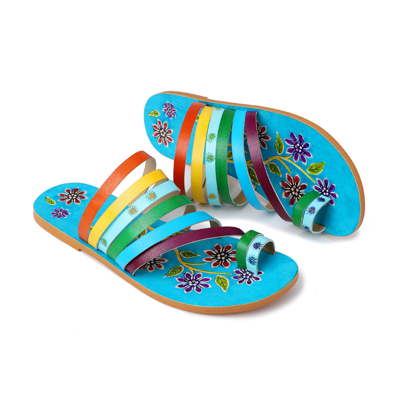Colored Stripes Slippers